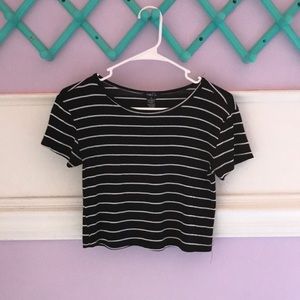 (Rue 21) Black and white crop top